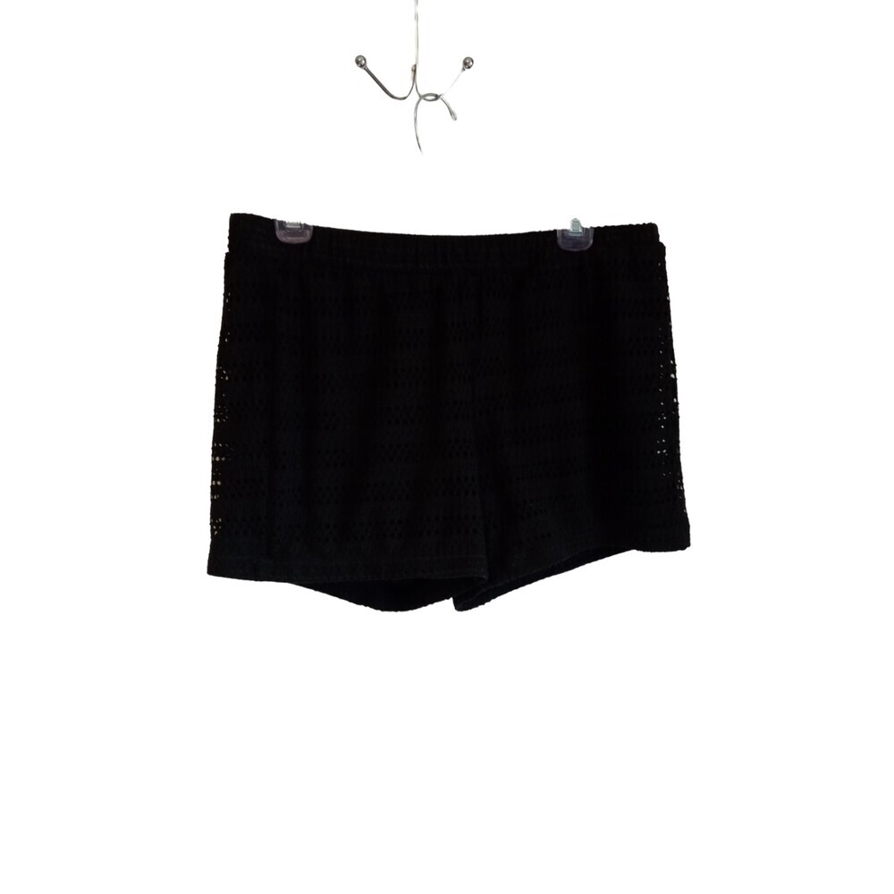 One 5‎ One Black eyelet lace shorts